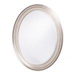 Homeroots - 33" Silver Oval Framed Accent Mirror