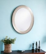 Homeroots - 33" Silver Oval Framed Accent Mirror - Image 2