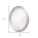 Homeroots - 33" Silver Oval Framed Accent Mirror - Image 9