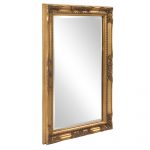 Homeroots - Rectangular Antiqued Gold Wood Frame Mirror - Image 3