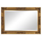 Homeroots - Rectangular Antiqued Gold Wood Frame Mirror - Image 4