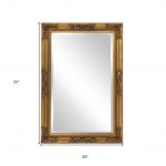 Homeroots - Rectangular Antiqued Gold Wood Frame Mirror - Image 6