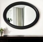Homeroots - 33" Black Oval Framed Accent Mirror