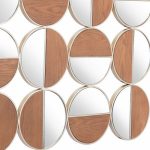 Homeroots - Set of Twelve Gold and Walnut Round Steel Framed Accent Mirror - Image 7