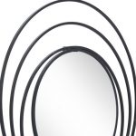 Homeroots - 32" Black Oval Steel Framed Accent Mirror - Image 7
