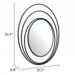 Homeroots - 32" Black Oval Steel Framed Accent Mirror - Image 9