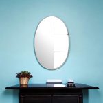 Homeroots - 34" Bronze Oval Steel Framed Accent Mirror - Image 2