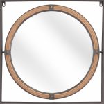 Homeroots - 22" Gray Square Steel Framed Accent Mirror - Image 7