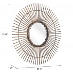 Homeroots - Gold Tribal Round Mirror - Image 9