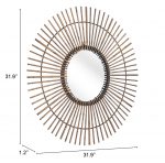 Homeroots - Gold Tribal Round Mirror - Image 8