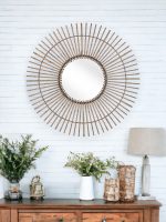 Homeroots - Gold Tribal Round Mirror - Image 2