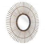 Homeroots - Gold Tribal Round Mirror
