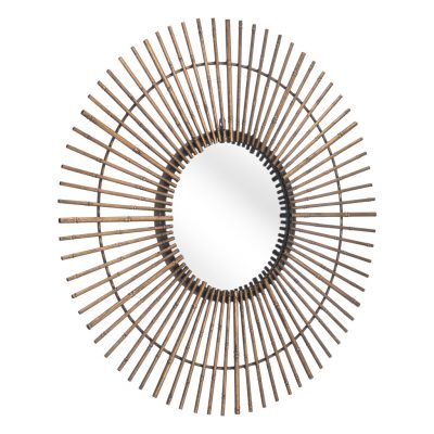Homeroots - Gold Tribal Round Mirror