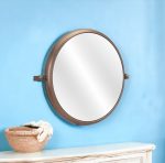 Homeroots - Industrial Gold Round Mirror