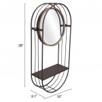 Homeroots - Industrial Gray Mirror Shelf - Image 9