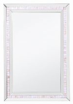 Homeroots - 36" Silver Glass Framed Accent Mirror