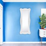 Homeroots - 65" Clear Novelty Glass Framed Full Length Hanging Mirror