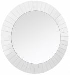 Homeroots - 35" Clear Round Glass Framed Accent Mirror