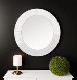 Homeroots - 35" Clear Round Glass Framed Accent Mirror - Image 6