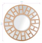 Homeroots - 32" Gold Round Metal Framed Accent Mirror - Image 9