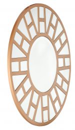 Homeroots - 32" Gold Round Metal Framed Accent Mirror - Image 5