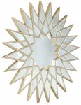 Homeroots - 34" Gold Sunburst Metal Framed Accent Mirror