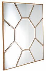 Homeroots - 35" Gold Square Metal Framed Accent Mirror - Image 2