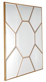 Homeroots - 35" Gold Square Metal Framed Accent Mirror - Image 3