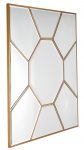 Homeroots - 35" Gold Square Metal Framed Accent Mirror