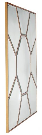 Homeroots - 35" Gold Square Metal Framed Accent Mirror - Image 4