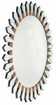 Homeroots - 43" Gold Round Glass Framed Accent Mirror