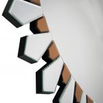 Homeroots - 43" Gold Round Glass Framed Accent Mirror - Image 6