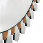 Homeroots - 43" Gold Round Glass Framed Accent Mirror - Image 7