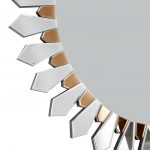 Homeroots - 43" Gold Round Glass Framed Accent Mirror - Image 5