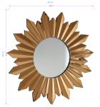 Homeroots - 39" Gold Sunburst Glass Framed Accent Mirror