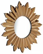 Homeroots - 39" Gold Sunburst Glass Framed Accent Mirror - Image 3