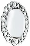 Homeroots - 39" Clear Round Glass Framed Accent Mirror