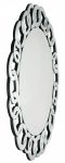 Homeroots - 39" Clear Round Glass Framed Accent Mirror