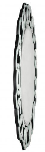 Homeroots - 39" Clear Round Glass Framed Accent Mirror - Image 5