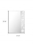 Homeroots - 38" Clear Glass Framed Accent Mirror