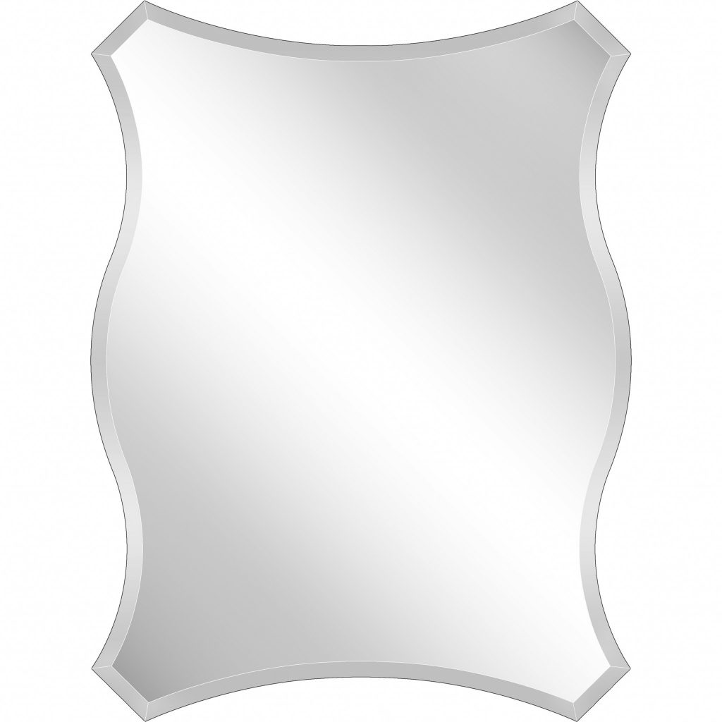 Homeroots - 32" Silver Novelty Glass Framed Accent Mirror