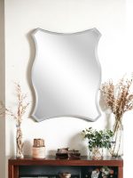 Homeroots - 32" Silver Novelty Glass Framed Accent Mirror - Image 2