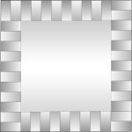 Homeroots - 28" Clear Square Glass Framed Accent Mirror - Image 3