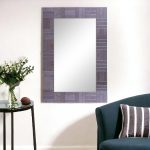 Homeroots - 35" Gray Glass Framed Accent Mirror - Image 2