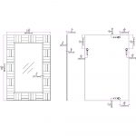 Homeroots - 35" Gray Glass Framed Accent Mirror - Image 9