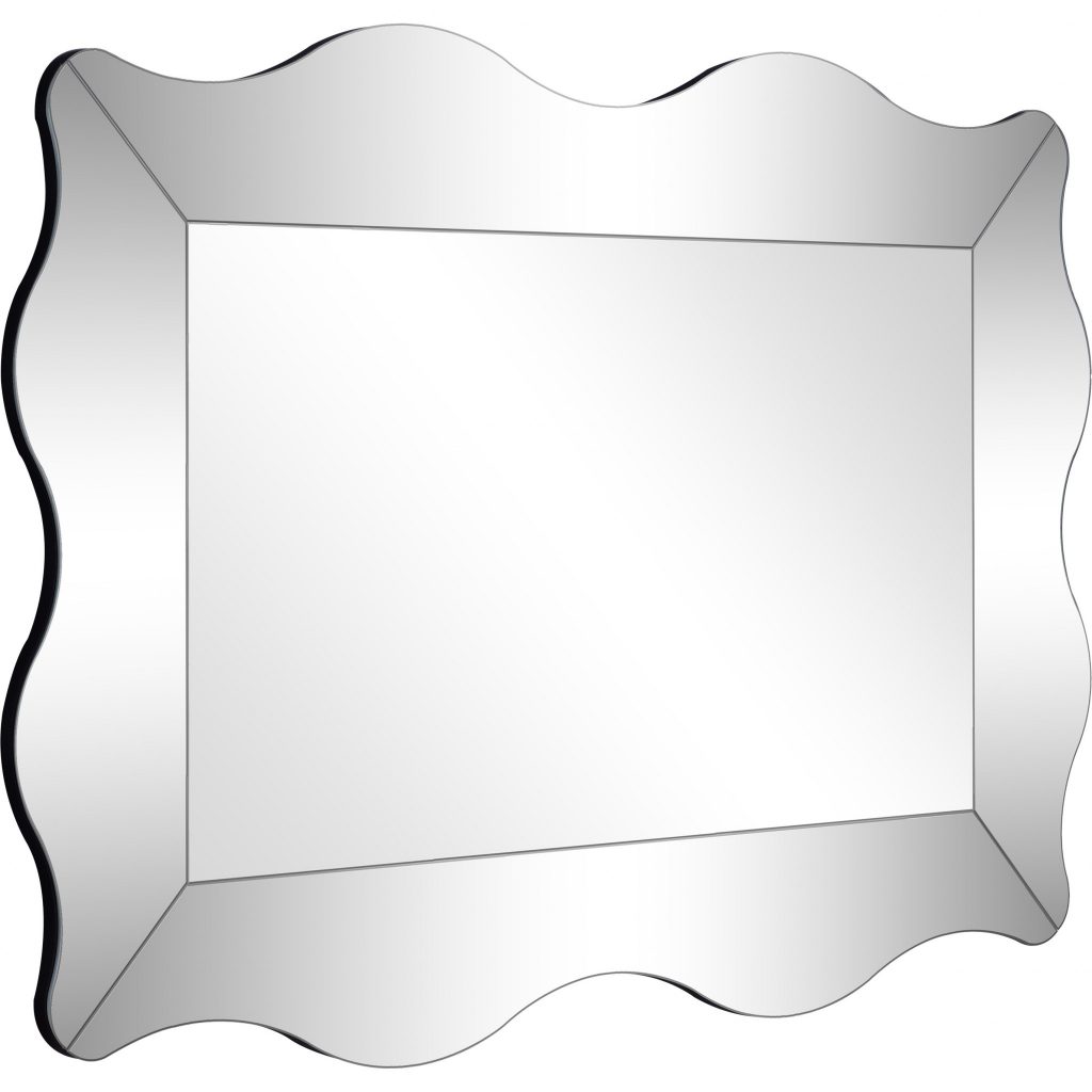 Homeroots - 35" Clear Novelty Glass Framed Accent Mirror