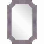 Homeroots - 35" Gray Novelty Glass Framed Accent Mirror