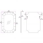 Homeroots - 35" Gray Novelty Glass Framed Accent Mirror - Image 7