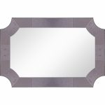 Homeroots - 35" Gray Novelty Glass Framed Accent Mirror - Image 3
