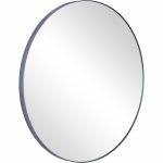 Homeroots - 32" Black Round Metal Framed Accent Mirror - Image 3